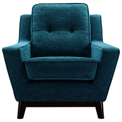 G Plan Vintage The Fifty Three Armchair Fleck Blue